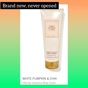 White pumpkin & chai ultimate hydrating body cream, bath & body works, new